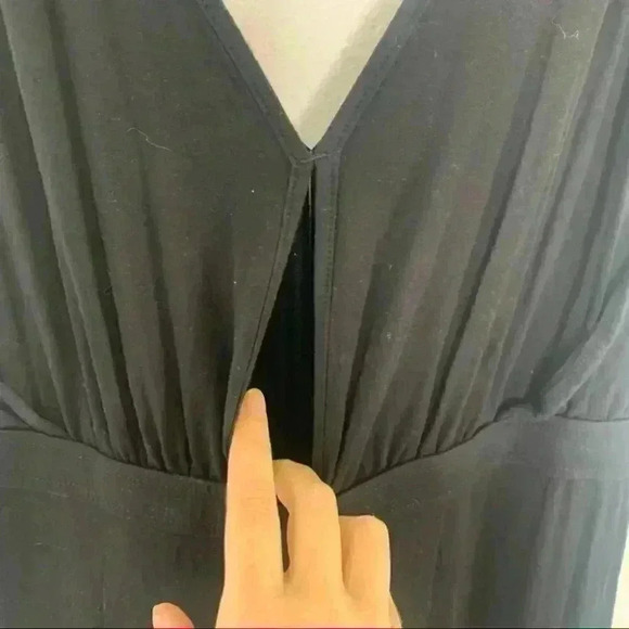 Miss Selfridge ASOS sleeveless black keyhole wide leg cropped jumpsuit us 10 - Picture 6 of 7